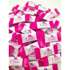 Kit 100 Balas Personalizadas Para Empresa Insta E Whats Atras
