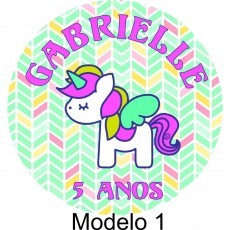 100 Adesivos Personalizados - Tema Unicornio - 5 Cm