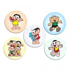 40 Etiquetas Adesivos Turma Da Mnica 3,5cm
