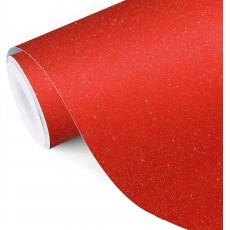 Rolo Papel Plstico Adesivo Gliter Vermelho 45Cmx10M