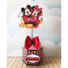 10 Centro De Mesa Personalizado Mickey E Minnie