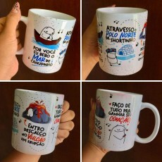 Estampa Caneca Por Voc� Eu Bebo O Mar De Canudinho Atravesso