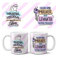 Estampas Dia Da Mulher Frases Coloridas Canecas Mulheres Png