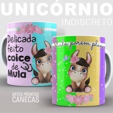 Estampas Unicrnio Indiscreto Malcriado Sublimao Canecas