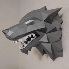 Projeto Papercraft Game Of Thrones Escultura De Parede Lobo
