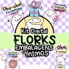 Kit Digital Florks Embalagens E Mimos Ilustraes Meme Caixa