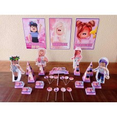 Kit S Um Bolinho Roblox Menina Festa Em Casa