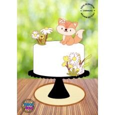 Arquivo De Corte Topo De Bolo Raposa Cute