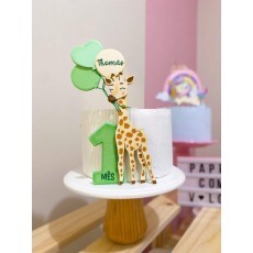 Arquivo De Corte Topo De Bolo Girafinha Studio +brinde
