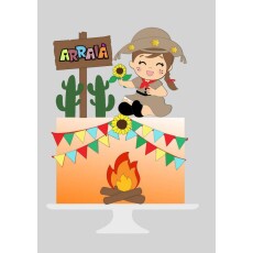 Arquivo De Corte Topo De Bolo - Maria Bonita Baby