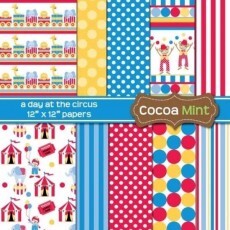 Kit Papel Digital Circo 02