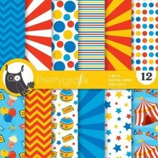 Kit Papel Digital Circo 03