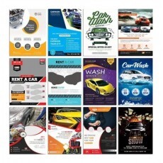 Pack 70 Artes Para Flyer Loja De Carros Editveis Psd + Png