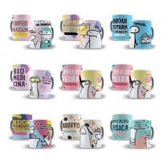 Pack 45 Artes Caneca Flork Profisses Arquivos Sublimao