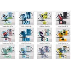 Pack Artes Dia Dos Pais Para Sublimao Canecas E Almofadas