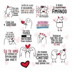 Pack Flork Bent Dia Dos Namorados Png + 230 Arquivos Frases