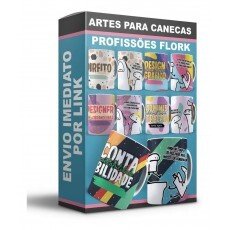 Pack Artes Premium Flork Bento Profisses Digital P/ Imprimi