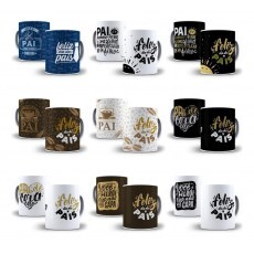 Estampas Dia Dos Pais Caneca Almofada Azulejo Frases Vetores