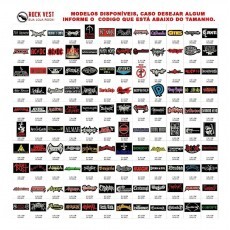 Kit 4 Bordados Rock, Heavy Metal, Bandas - Frete Gratis