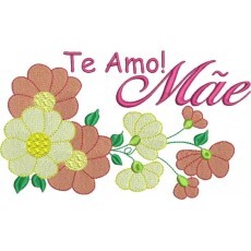 Matriz Bordado Ponto Cheio Me Corao Frase Dinda C0100