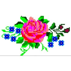 Matriz Bordado Ponto Cruz Flores Rosas Beijinhos Botes Cd02