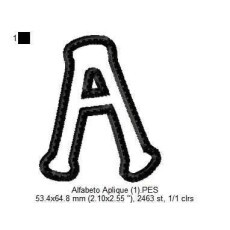 Alfabeto Comic Aplique Infantil Bastidor 10x10cm