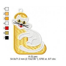 Alfabeto Gatos Para Bastidor 10x10cm Pes Jef Dst Exp