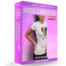 Pack 50 Artes Lgbt Orgulho Gay Editveis Sublimao Camiseta