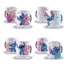 12 Arte Caneca Stitch E Angel Editvel Pdf + Png