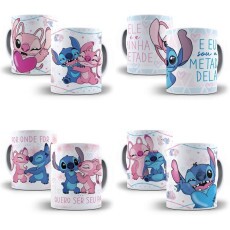 12 Arte Caneca Stitch E Angel Editvel Pdf + Png