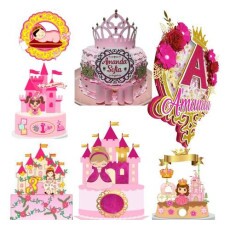 Arquivo Corte Topo De Bolo - Princes Realeza 26 Temas Combo2