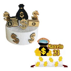 Arquivo Corte Topo De Bolo - Dinheiro 02 Temas Combo