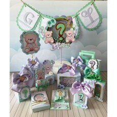 Arquivo De Corte Cha Revelaao Verde E Lilas Studio/pdf