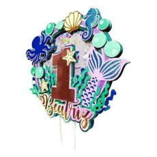 Arquivo De Corte Topo De Bolo Sereia 2 Studio,pdf E Svg