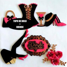 Arquivo De Corte Topo De Bolo Ch De Lingerie Pdf/dxf/svg