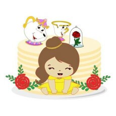 Arquivo De Corte Topo De Bolo A Bela E A Fera #006 - Studio