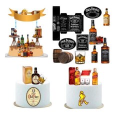 Arquivo De Corte Topo De Bolo - Wisky 4 Temas