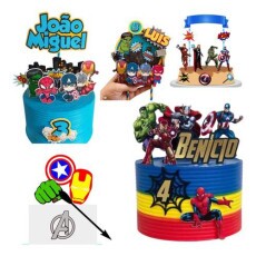 Arquivo De Corte Topo De Bolo - Vingadores 21 Temas #1