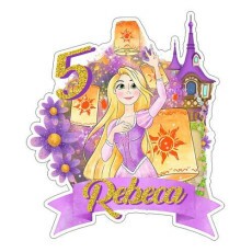 Topo De Bolo Rapunzel Para Imprimir Envio Digital