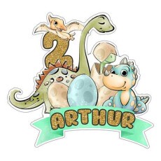 Topo De Bolo Dinossauro Para Imprimir Envio Digital