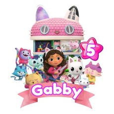 Topo De Bolo Casa Mgica Gabby Para Imprimir Envio Digital