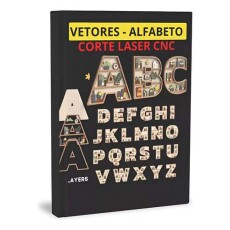 Pacote Alfabeto Arquivos Vetores Corte Laser Cnc Mdf+ Brinde