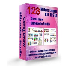 Moldes Kit Festa Silhouette Studio E Corel Draw (128 Moldes)