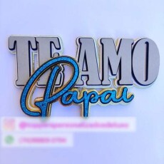 Arquivo De Corte Topo De Bolo - 5-te Amo Pai