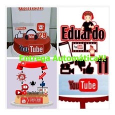 Arquivo De Corte Topo De Bolo - Youtube - Studio