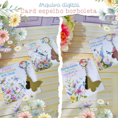 Arquivo Floral Card Espelho Borboleta - Desenhitos da Jana