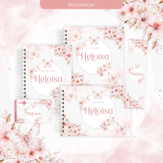 Arquivo Encaderna��o Baby Floral Borboletas