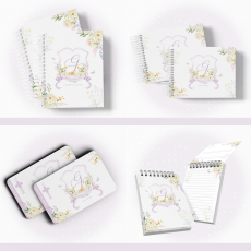 Arquivo Encaderna��o Baby Floral Borboleta Monograma - papel amado