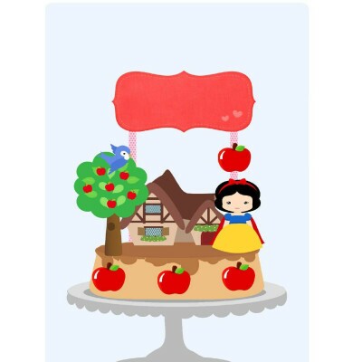 Arquivo de Corte Topo de Bolo Branca de Neve #05 - Studio