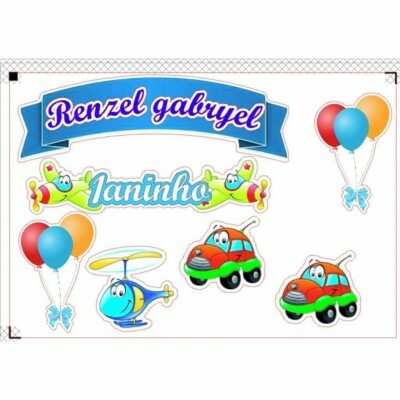 Topo De Bolo Brinquedos - Arquivo De Corte Silhouette